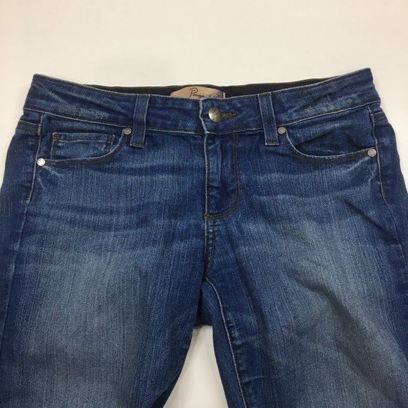PAIGE Premium Denim PEG SKINNY Parson Wash 5 Pocket Logo Hardware Jeans - Picture 4 of 13
